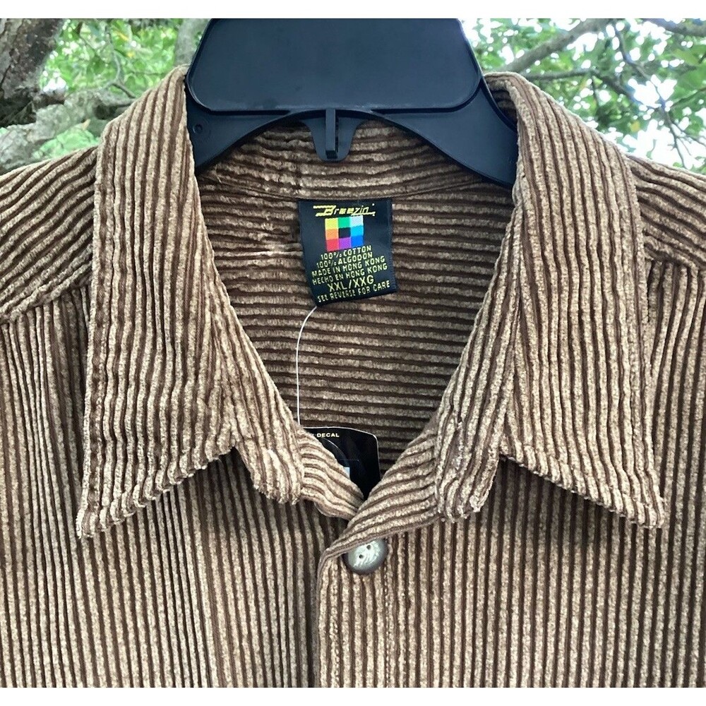 Breezin Vintage Corduroy Sport Jacket Oversized Shirt Button Up XXL With Tags - Picture 6 of 10